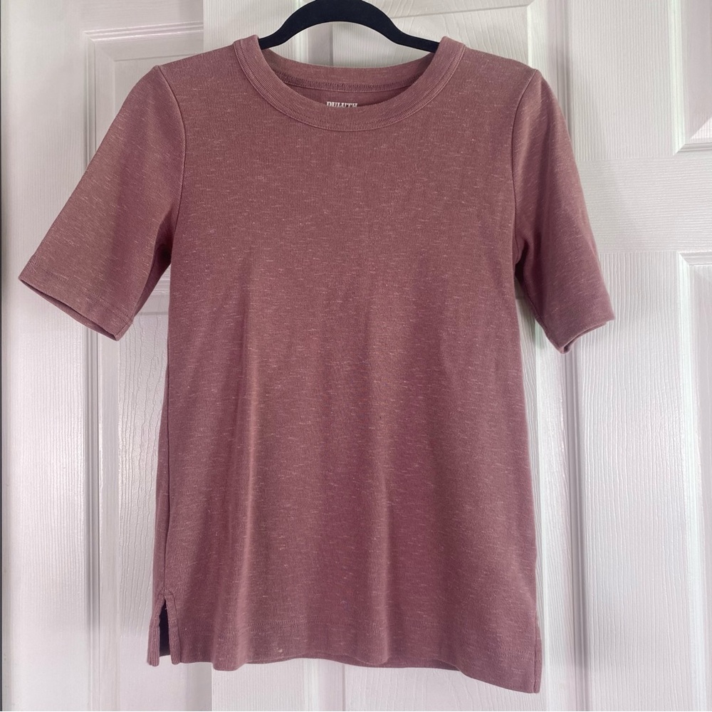 Women’s Cotton Duluth Trading Co. Mauve Crewneck T-Shirt